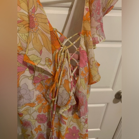 A11- 2x forever 21 chiffon dress high low - Picture 8 of 10